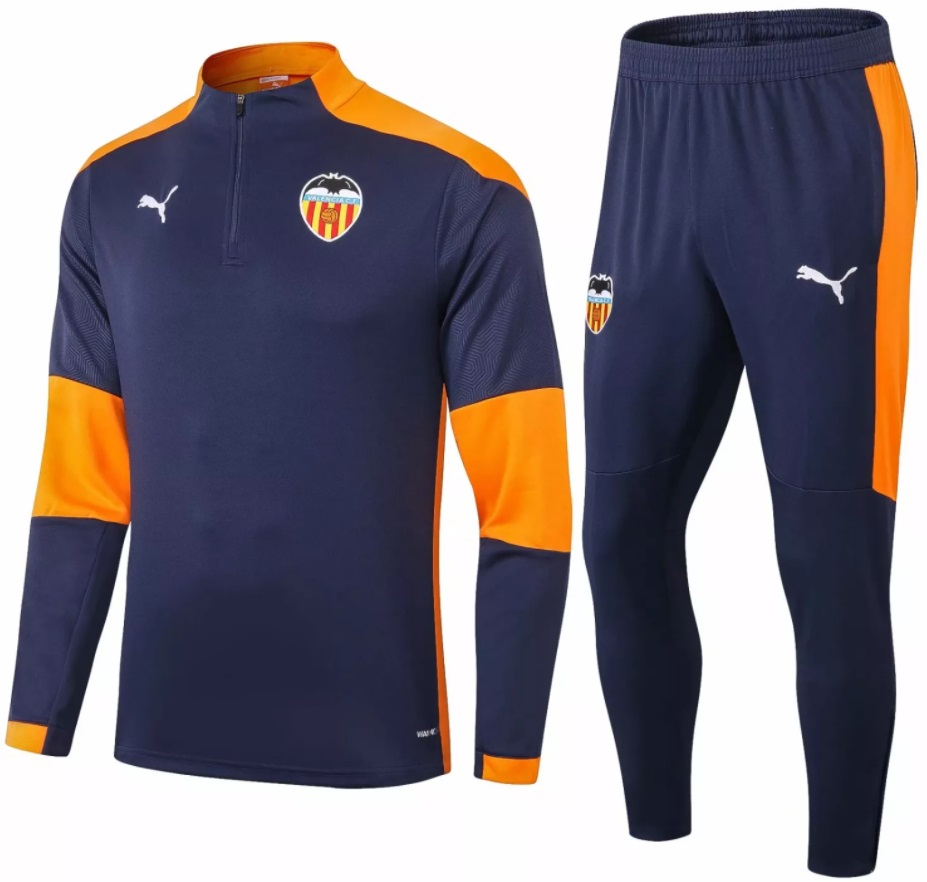 Kit treinamento oficial Puma Valencia 2020 2021 Azul